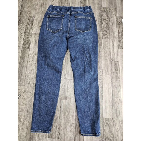 Lands End Jeans Womens 12 Blue Straight Leg Classic Fit Stretch Denim Pants - Picture 2 of 12